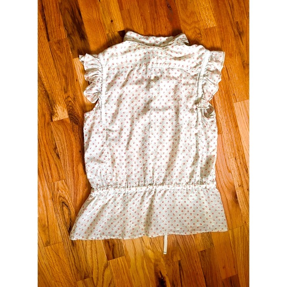 Johnny Was Yellowfield 8 Series Sheer Floral Blouse Top w/Flower Buttons - Picture 2 of 9